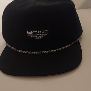 Melin Coranado Hydro Black Hat with Geometric Pattern